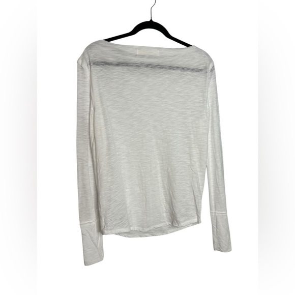 Free People Slouchy White Kimmi Long-Sleeve Cowlneck Top Size XS - Picture 6 of 10